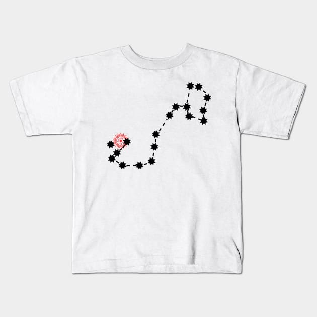 Mula Nakshatra Hindu Vedic Sidereal Astrology Constellation Kids T-Shirt by EndlessDoodles